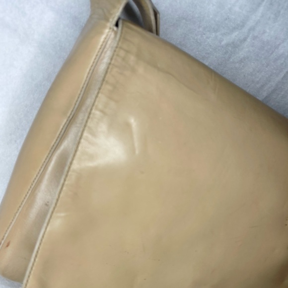 VINTAGE PRADA - Cream/Tan Crossbody Leather Shoulder Bag - Made in Italy - Picture 9 of 13